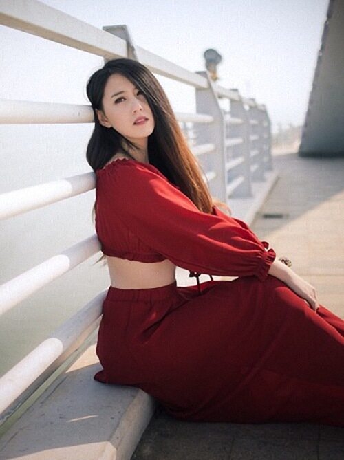 Đầm maxi nữ thắt eo dài tay cổ tròn chất liệu polyester phối ren — Mờ mờ mờ chi tiết 5