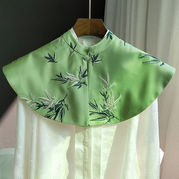 Chinese-style Embroidered Chinese-style Cloud Shoulder Women's Design Sense Niche Retro Buckle Casual Fake Collar Short All-match Shawl Trendy