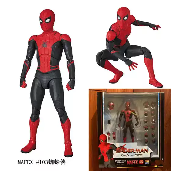 Movie anime MAFEX No. 113 hero expedition Spiderman upgrade war suit action figure hand