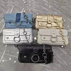 2025 Classic Zv Women's Bag Genuine Leather Small Square Bag Export European and American Fashion Versatile Wing Underarm Single Shoulder Crossbody Bag