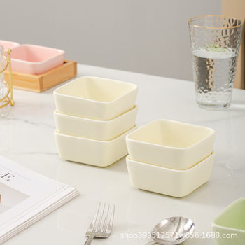 Japanese-style Ceramic Split Plate Split Plate Dried Fruit Plate Living Room Melon and Nuts Candy Box Snack Storage Box Commercial