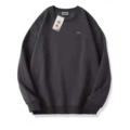 Crocodile round neck [dark gray]