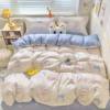 Class a Thickeneded Pure Brushed Soft Four-Piece Bed Quilt Cover Twill Cartoon Student Dormitory Bed Bed Sheets Three-Piece Set