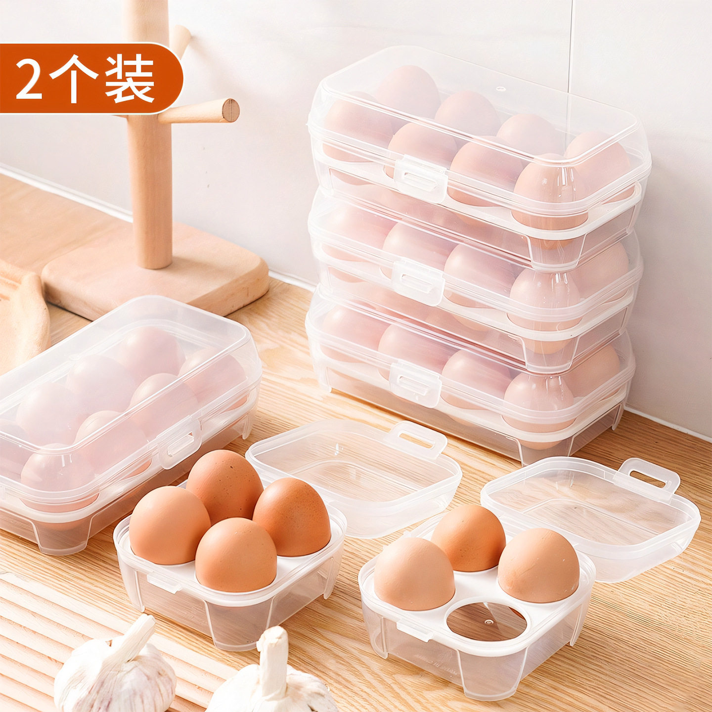 Outdoor Camping Style Shock-Proof and Shatter-Proof Egg Box Travel Anti-Fall Plastic Egg Tray Portable Protective Box Storage Box Home