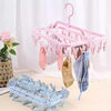 Multifunctional 32 head thickened square socks clip foldable windproof hanger underwear socks multi-head clothes clip