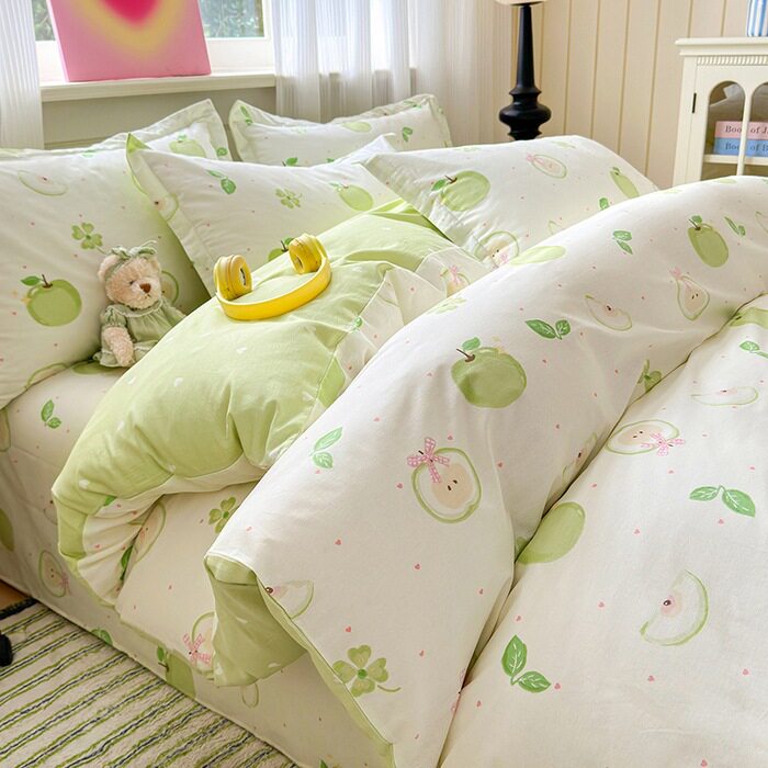 【100%両面ピュアコットン】アップルパーティー