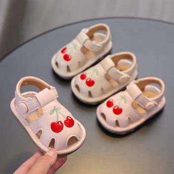 Called baby toddler shoes summer new women's baby shoes covered toe sandals small leather shoes girls shoes cute