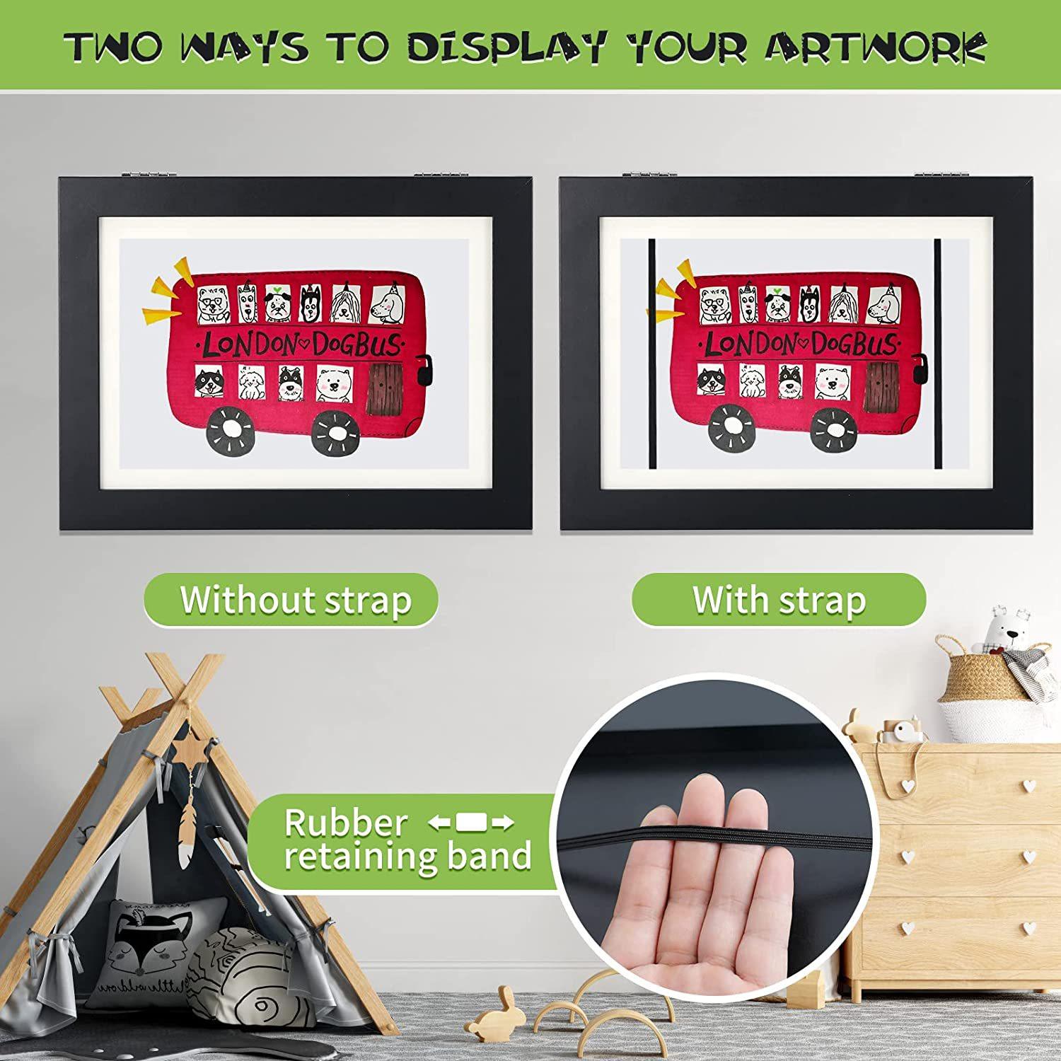 Children's Flip Photo Frame Cross-Border Popular Picture Frame Hot Selling Wooden Kids Art Frames Art Storage Handmade