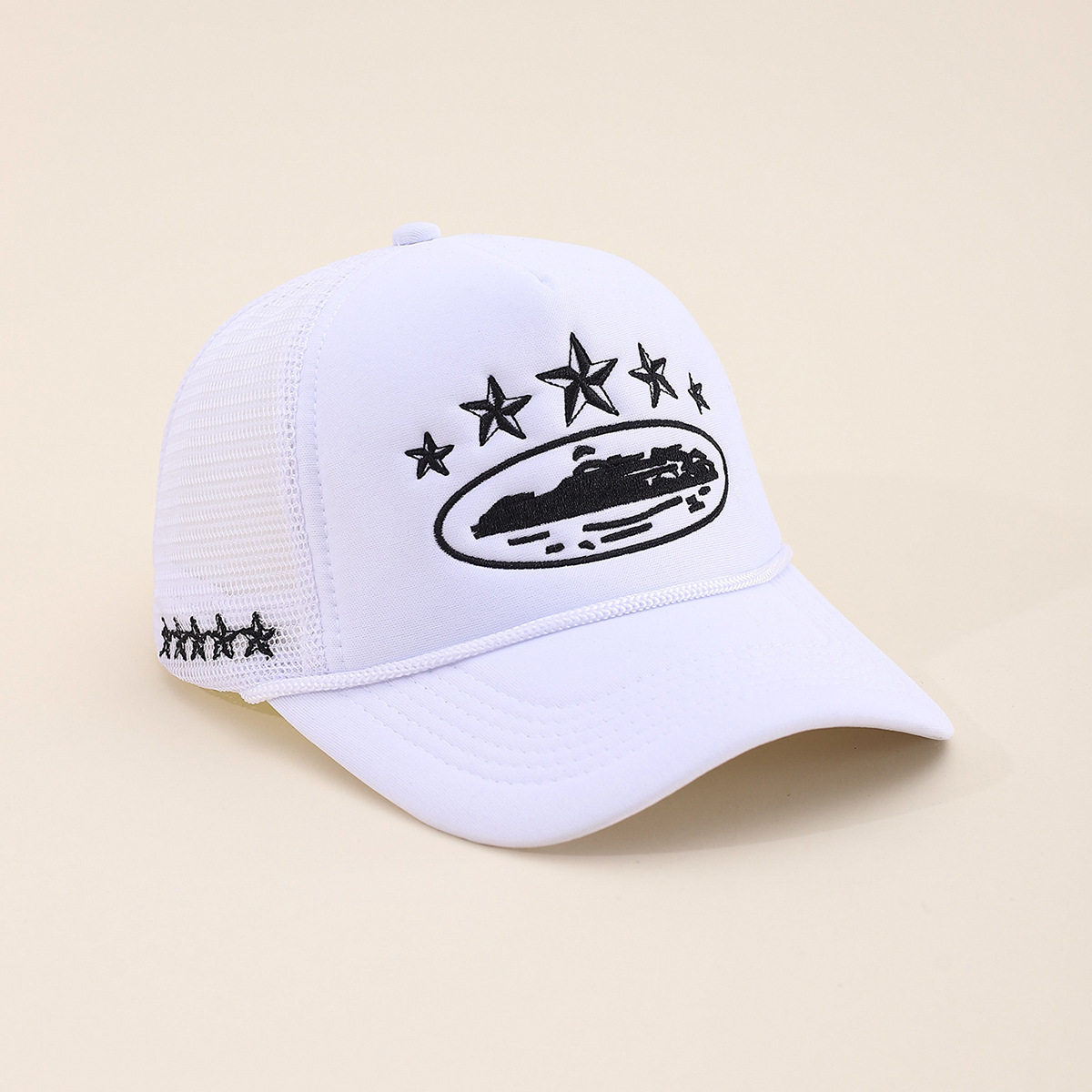 Corteiz CRTZ sombrero de béisbol de moda gorra de cinco estrellas de malla a juego de color gorra de verano gorra de camión de todo fósforo hombre