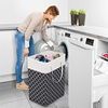 Cross-border Foldable Dirty Clothes Basket High-tube Waterproof Laundry Basket Storage Basket Household Bathroom Finishing Storage Barrel Dirty Clothes Basket