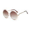 Korean fashion metal double ring sunglasses reflective HD color film sunglasses men and women fashion sunglasses wholesale