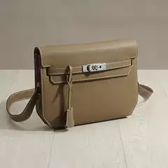 2026 New Model Depeches25 Kelly Bag Messenger Bag Unisex Shoulder Crossbody Handbag Genuine Leather Women's Bag