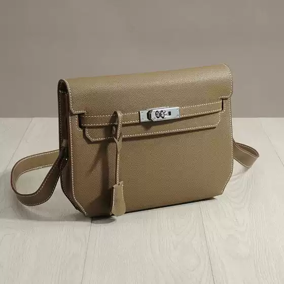 2026 New Model Depeches25 Kelly Bag Messenger Bag Unisex Shoulder Crossbody Handbag Genuine Leather Women's Bag