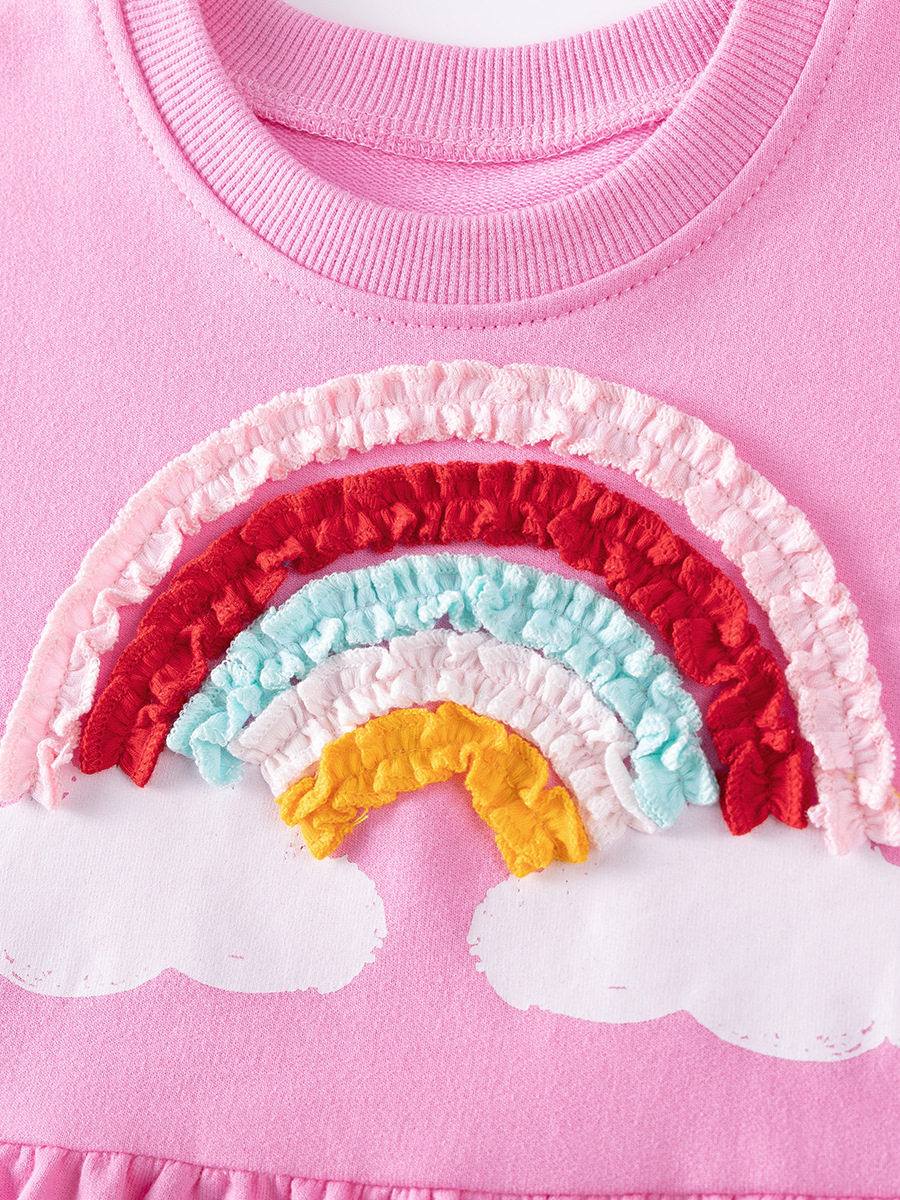 Kids' Clothing Wholesale, [Style] Girls' Set, Rainbow Autumn Long-sleeve Kids' Set