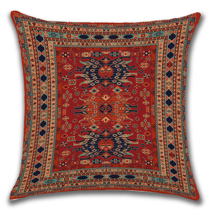 Amazon Persian Pillow Turkish Ethnic Style Pillowcase Linen Sofa Pillow Cushion Office Festive Office Pillow