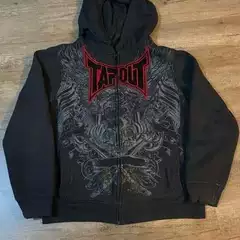 Y2K Skeleton Zipper Hoodie 90S Retro Pattern Printed Zipper Top Sweatshirt