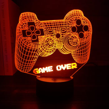 Cross-border 3D night light game handle Headset Series creative atmosphere USB table lamp gift lamp gift XBOX