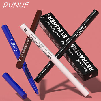 Dunuf Colorful Eyeliner Gel Pen Blue Black and White Smooth and Not Easy to Smudge Slim Eyeliner Cross-Border Makeup