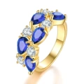 Golden sapphire blue diamond