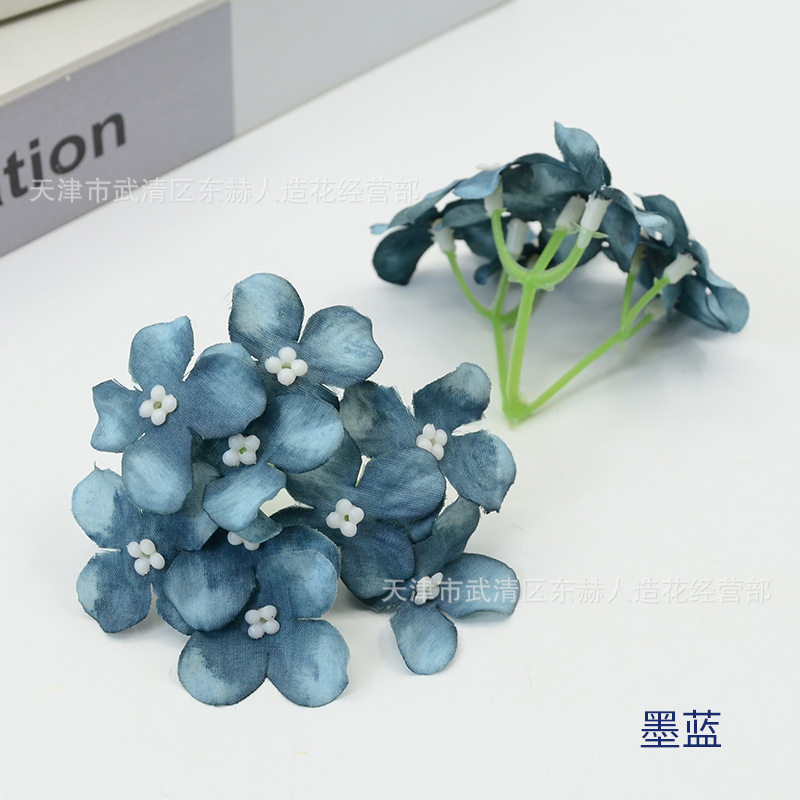 9叉油画绣球仿真花小花DIY手作素材绣球花朵婚庆新娘头饰发饰配花