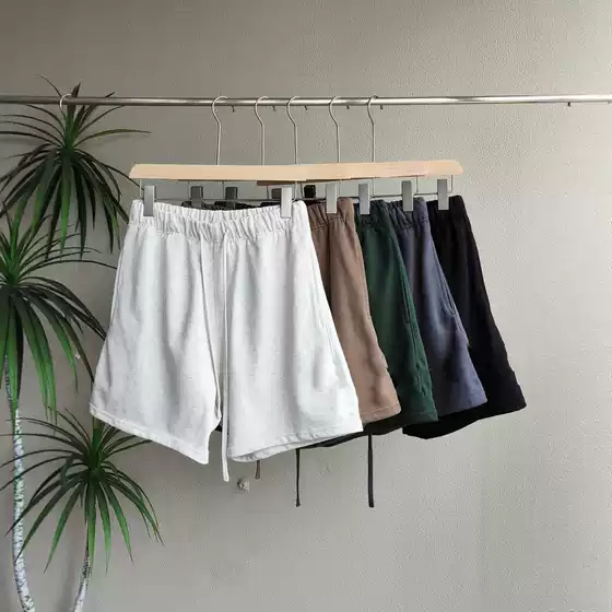 Cross-Border Armband Shorts Oversize Badge Sweat Shorts 440g Terry High Weight Five-Point Pants