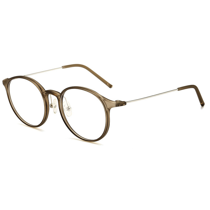 New Artistic Retro Glasses Women's Round Face Fashionable Slimming Plain Face Flat Light No Power Distinctive Round Eye Frame