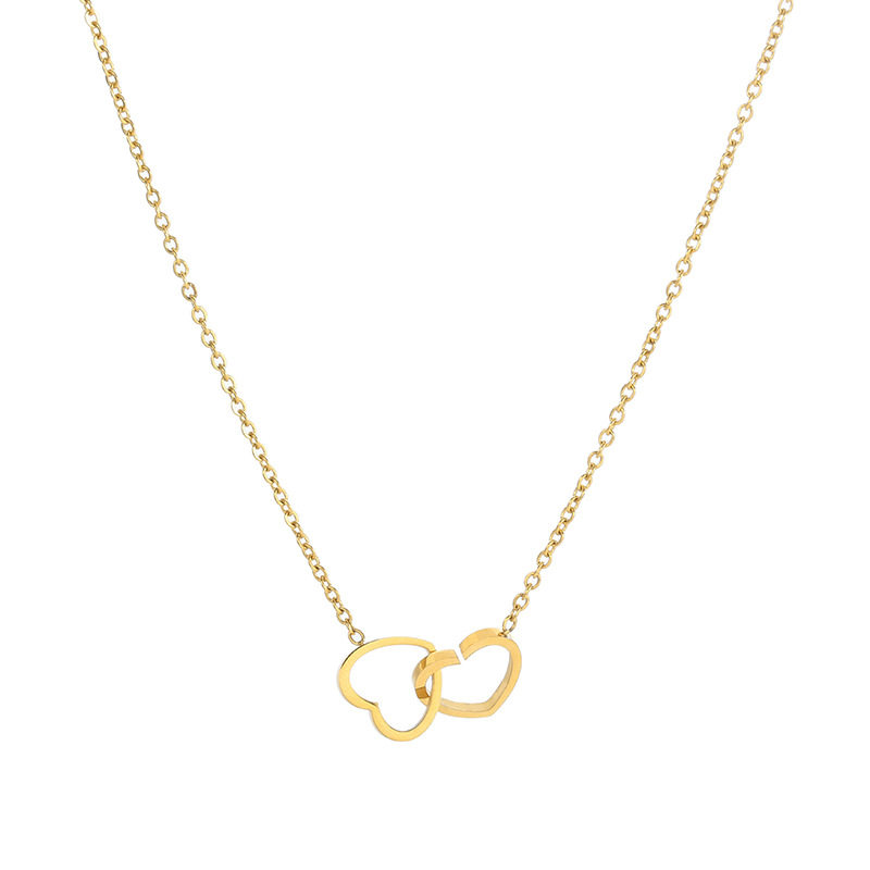 Heart-shaped Necklace Light Luxury Niche Design Necklace Women's Clavicle Chain Women's Titanium Steel Elegant Accessories Pendant