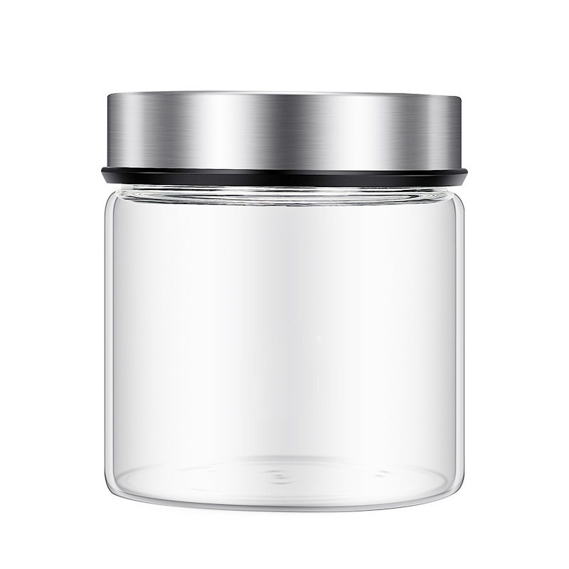 One-piece delivery tea jar food grade glass jar grains glass sealed jar factory direct supply large quantity free shipping