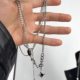 Manxing double-layer necklace men's fashionable sweater chain light luxury niche design sense hip hop style couple boys female clavicle chain