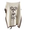 Super soft half velvet cartoon dog blanket yarn-dyed jacquard office warm nap blanket bedroom sofa blanket four seasons