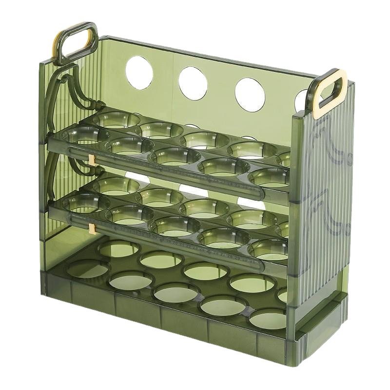 Egg Storage Box Flip-Top Egg Holder Fresh-Keeping Box Refrigerator Side Door Storage Rack Kitchen Egg Tray Storage
