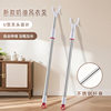 Stainless Steel Clothes Drying Rod, Balcony Clothes Rack, Household Extended Clothes Drying Rod, Floor-Standing Telescopic Rod for Balcony Clothes Drying