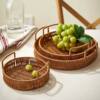 Rattan-like storage basket woven storage desktop snacks dried fruit snacks fruit gift tray afternoon tea basket
