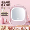 Car refrigerator multi-function LED lamp mirror 6L storage mask cosmetics beauty makeup mini refrigerator