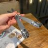 304 Stainless Steel Spoon Thickeneded Long Handle Dessert Spoon Cake Spoon Bread Cheese Spoon Flat Head Stirring Spoon Cat Food Spoon