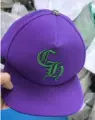 Ch embroidered green label purple hat