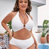 2024 новый европейский и американский раздельный купальник с накладкой на грудь, сексуальный цельный купальник, модный женский купальник большого размера, оптовая продажа