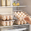 Egg Storage Box Double-layer Organizer Egg Box Drawer Type Fresh-keeping Box Kitchen Refrigerator Egg Box Egg Holder Transparent
