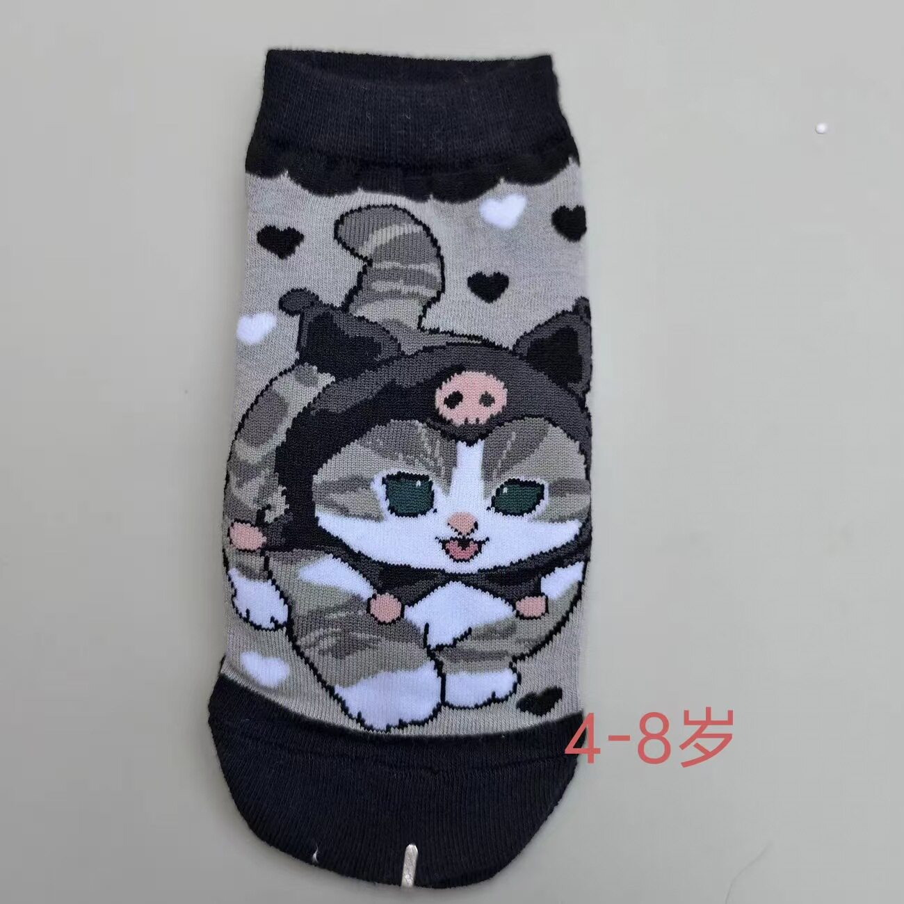 日单mofusand鲨鱼猫库存炸虾猫系列外贸出口女卡通棉袜短袜可爱袜