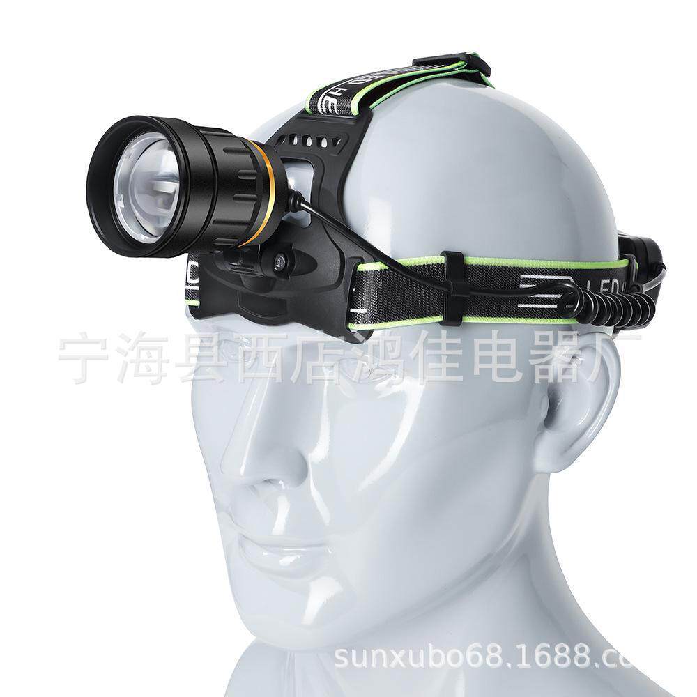 Hongya Head-Mounted Strong Light Headlight Charging Sensor White Laser Ultra-Bright Flashlight Night Fishing Outdoor Lighting