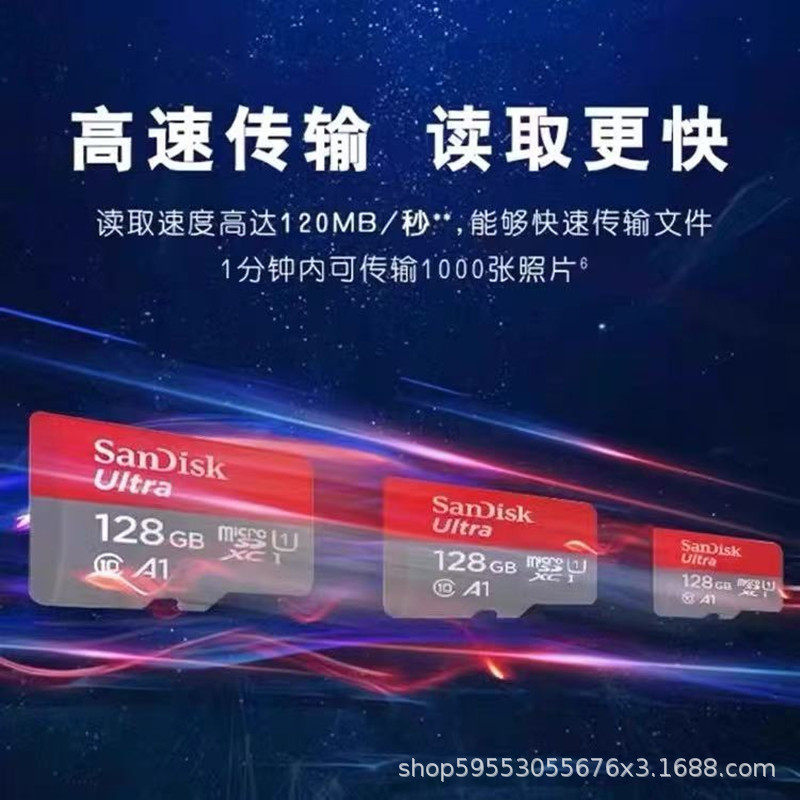 Sandisk Memory Card 256Tf Microsd Memory Card for Surveillance Recorders and Mobile Phones, C10 Suitable for Surveillance Use