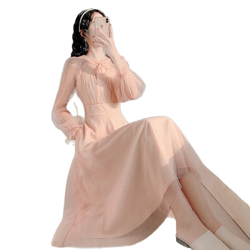 French Style Summer Dress Elegant Tulle Fabric Soft Color Romantic Design Perfect for Weddings and Special Occasions