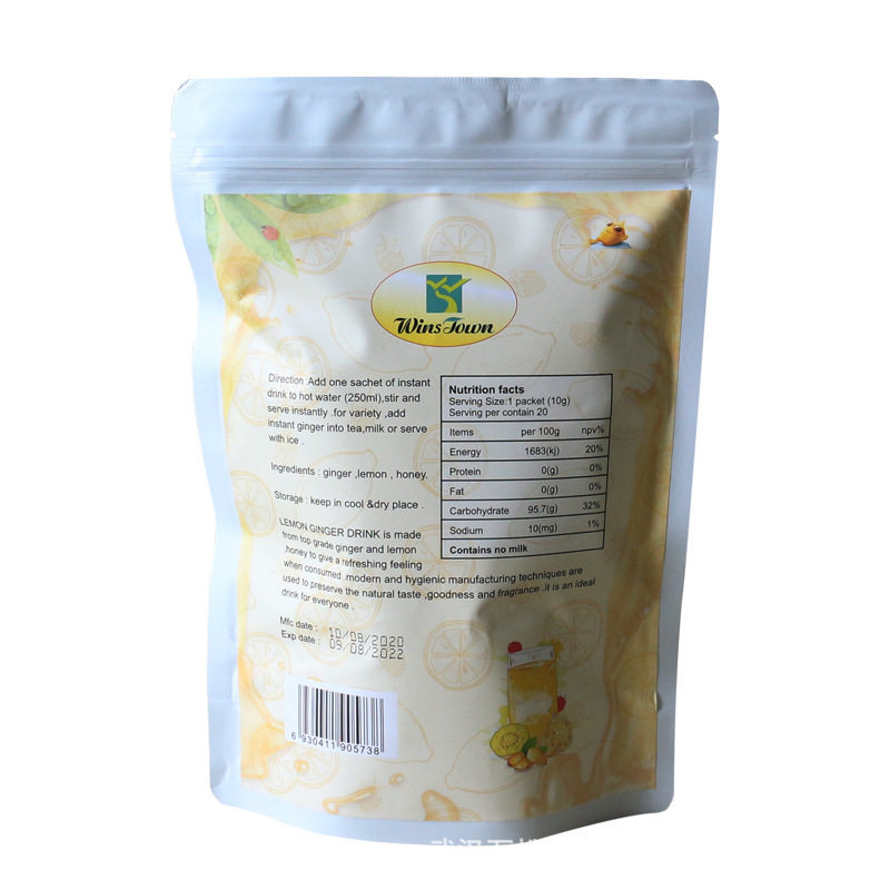 Lemon & Ginger Tea Cross-border Tea Raising Fast Instant Granular Tea Export Foreign Trade Lemon Ginger Tea Wansong