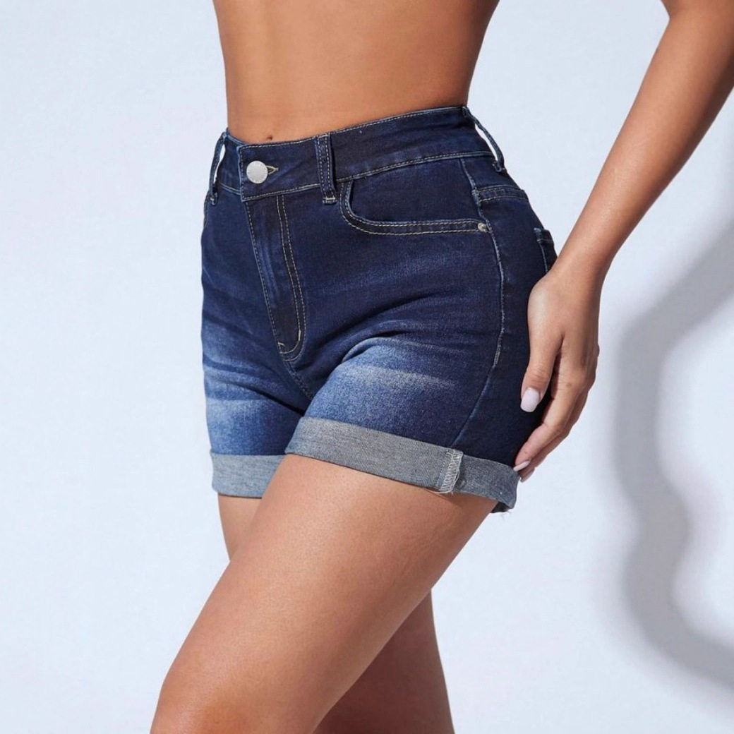 Womens Stretch Denim Shorts Casual Fit High Waist Versatile Style Ready to Ship Low MOQ wholesale