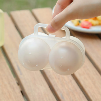 Outdoor Refrigerator Egg Storage Box Transparent with Lid Portable Egg Carton Plastic Egg Tray Anti-Fall Egg Artifact Cross-Border