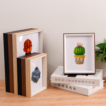 Modern simple wooden rectangular handmade diy picture frame children's works mounting frame A4A3 indoor decoration Studio