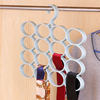 Plastic porous scarf silk scarf hanger non-slip seamless hanger storage rack 15-hole tie belt belt shelf