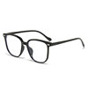 Vangoodgm Myopia Glasses Frame Anti-Blue Light Non-Prescription Glasses Frame Cat-Eye Round Frame Square Glasses Trendy Popular Large Frame