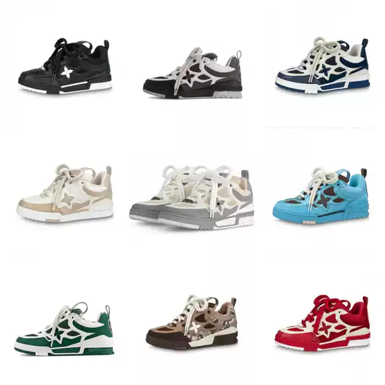 European Foreign Trade Men's and Women's Loafers Couple Style Height-Increasing Thick-Soled Dad Shoes Fashion Versatile Sneakers Board Shoes