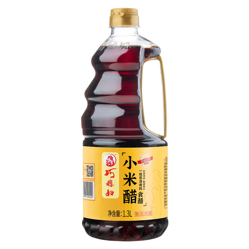 Qiaodaughter-in-law rice vinegar 1.3L brewed vinegar seasoning Stir-fried dish cold mixed dumpling vinegar affordable cold mixed rice vinegar